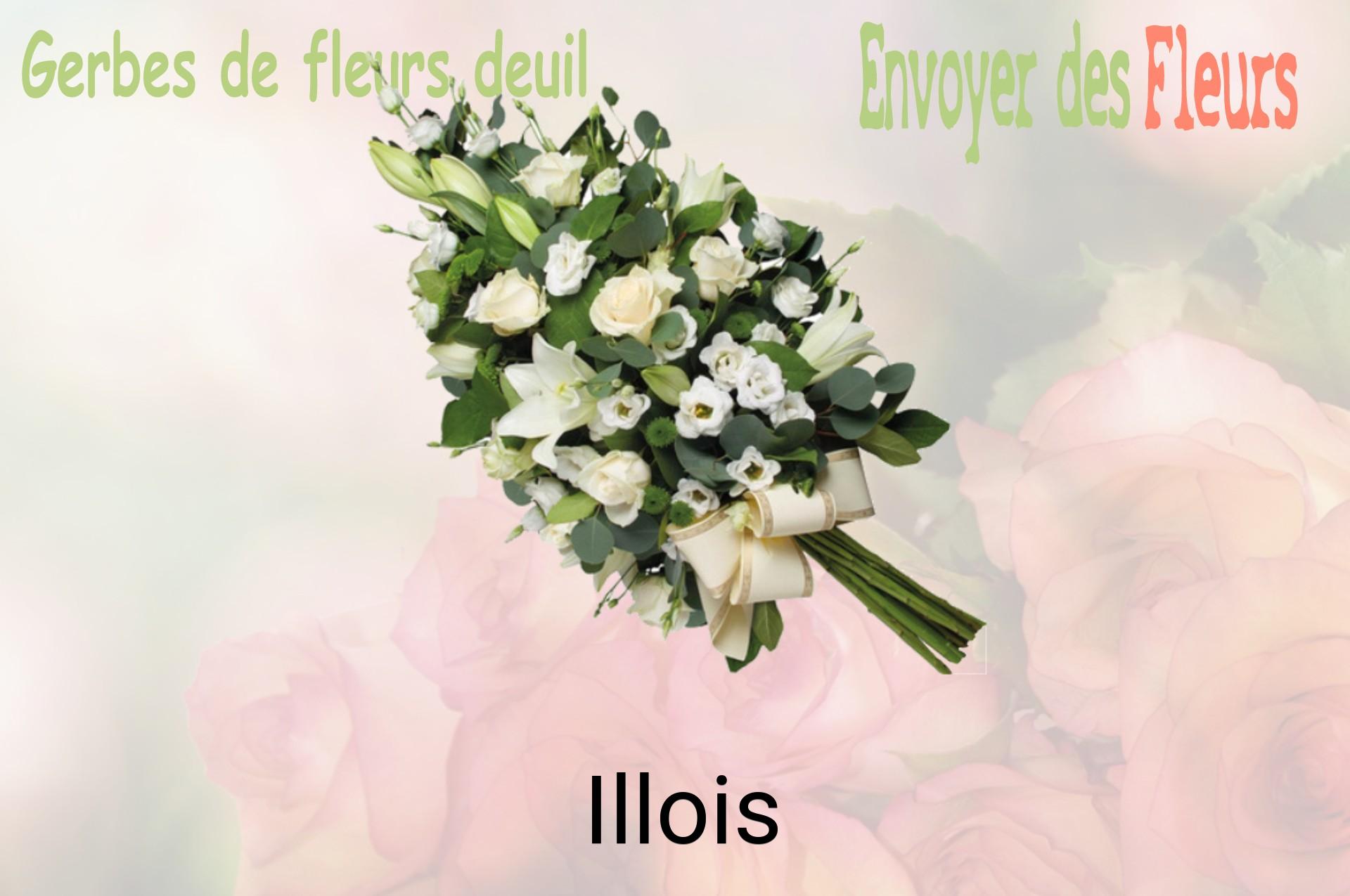 Gerbe de fleurs de deuil livrée à Illois